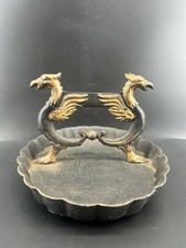 Antique Cast Iron Gryphon Boot Scraper With Pan EXCELLENT Condition picture