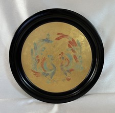 Japanese Zohiko Signed Lacquerware 11”R Plate w/ Two Phoenixes Ho-o Bird Rare picture