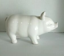 Large White Porcelain Pig Figurine  picture