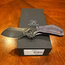 Kansept Pluto K3129A2 Blackwash S90V Titanium/Purple Micarta Pocketknife picture