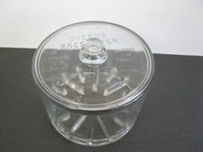 Vintage Glass Cheese Preserver Container Round w/ Lid,  Country Farm House Decor picture