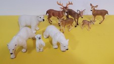 SCHLEICH Lot 9 ARCTIC FOREST NORTH AMERICAN ANIMAL FIGURE POLAR DEER picture