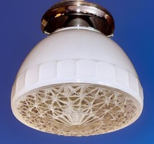 Antique/Vintage  1920’s-1930's Art Deco Nouveau Glass Light Fixture picture