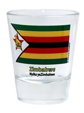 ZIMBABWE FLAG SHOT GLASS SHOTGLASS picture