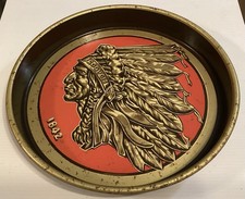 Vintage Iroquois Indian Head Beer & Ale Metal Serving Tray 13-1/2” picture