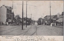 Webster Ave Bronx New York NY Trolley Streetcar Store Front Stern 1907 Postcard picture