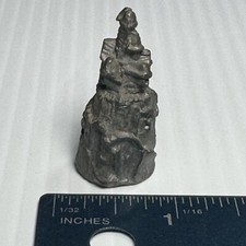 Vtg Enchanted Fairy Hill Top Castle Pewter Thimble picture