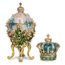 Lilies of the Valley Faberge Egg Replica Extra Large 5.9 inch (15 cm) + Crown picture
