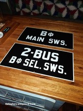 Vintage Enameled Porcelain Sign Lot Of 2 picture