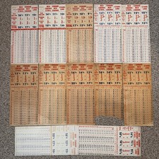 Lot of 12 Vintage 1930s Gasoline Price Cards Michigan Red Crown Service Station picture