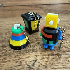 Lot of 3 Mini Plastic Puzzles Keychains picture