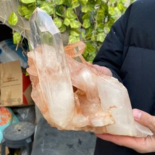 4.5lb Natural Clear White Crystal Quartz Cluster Rough Healing Specimen picture