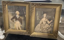Vintage George Washington Portrait Martha Washington Framed Youthful Art Prints picture