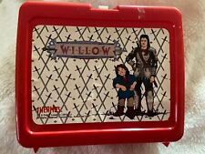 VTG 1988 Willow Movie Red Plastic Lunchbox with Thermos & Original Paperwork picture