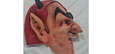 Vintage 2005 Disguise SpeakEZ Scratch halloween Mask  horned devil diablo man picture