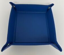 Winston Collection Leather Valuables Stash Tray Ocean Blue 5.5