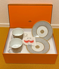 Hermes Tea Cup Saucer Mosaique Au 24 Gold 2 Pieces Pair Tableware Serveware picture