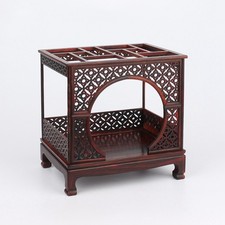 Zen House Buddhist Display Holder Rack Ebony Wood Altar Butsudan Shrine God picture