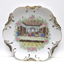 Vintage Religious Plate Jesus Christ The Last Supper 8.25