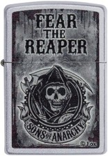 Zippo 28502 Sons of Anarchy Fear the Reaper Satin Chrome picture
