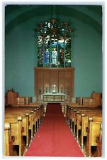c1950's The Window And Chancel St. Mark's Methodist Church Brooklyn NY Postcard picture