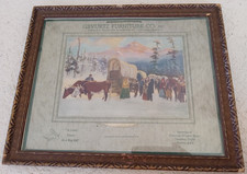 R. ATKINSON FOX Print - WAGON TRAIN - THEIR JOURNEYS END OREGON -1900s CALENDAR picture