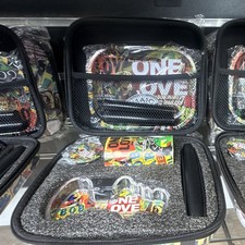 One Love Jamaica Reggae Themed LED smoking set w/ Zipper Carry Bag picture