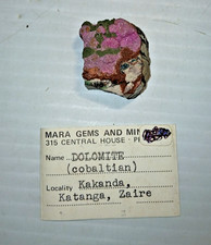 Cobaltian Dolomite Malachite Kakanda Katanga Zaire Vintage Mineral Specimen picture