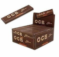2X OCB Virgin King Size Slim Unbleached Rolling Paper FullBox 50 Booklet 32 Each picture