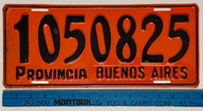 1960s ARGENTINA Provincia BUENOS AIRES License Plate #1050825 picture