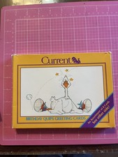 Vintage 1981 Current Birthday Quips Greeting Cards Complete Box of 8 open box picture