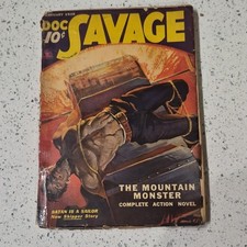 Doc Savage #60 Feb. 1938 VG- (Street & Smith)  Classic H. W. Scott Cover picture