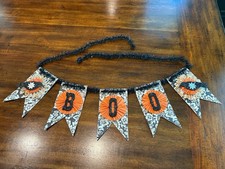 2008 Dee Foust Bethany Lowe Boo Crow Garland 7” Pendants Glittered Crows & BOO picture