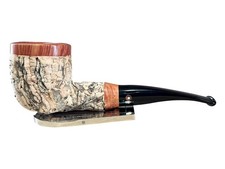 Handmade Billiard Pipe Tom Spanu In Root Covered In Cork - Sardinia picture