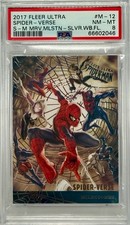2017 Fleer Ultra Spider-Man Milestones M-12 Spider-Verse Silver PSA 8 NM-MT picture