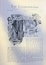 1901 Artists and Their Models illustrated picture