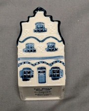 Early Vintage KLM Airlines Blue Delft Mini House #1 Rynbende Distillery Empty picture
