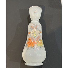 Vintage Bristol Glass Handpainted Vase Satin Finish picture
