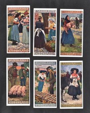 A Farmers Market Ser 246 Gartmann Card Set Early 1900s Pigs Cows Bread Stalls picture