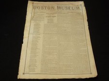 1851 APRIL 5 BOSTON MUSEUM NEWSPAPER - MURDERER'S RETRIBUTION - AMIE - NP 9027 picture