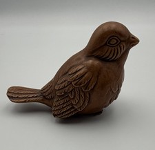 Small Ceramic Vintage Brown Bird Figurine Marked A4 picture