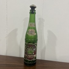 Vintage Sun-Drop Golden Girl Green Glass Cola Bottle 9 Oz Gastonia NC picture