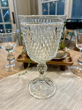 Vtg Indiana Glass Clear Diamond Point 11