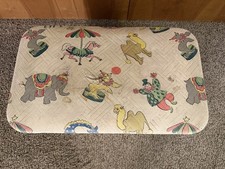 Vintage PEARL-WICK Gay Time Quilted Vinyl Toy Chest Hamper Zoo Circus Animal picture