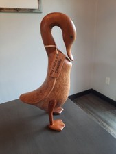 DCUK The Duck Company Hand Carved Bamboo Root Large Standing Duck Sculpture 16