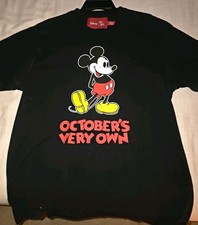 Disney Drake OVO Mickey Mouse October's Very Own Black T-Shirt Adult Size M picture