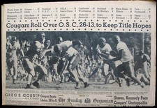 OCT 25, 1942 SUNDAY OREGONIAN NEWSPAPER - WASH. STATE ROLLS OVER OSU; DUCKS WIN picture
