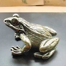 Solid Brass Frog Figurine Statue House Office Decoration Animal Figurines toy~ picture