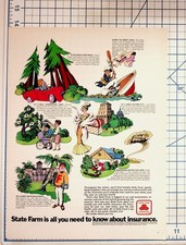 Vintage 1960s State Farm Insurance Print Ad Cartoon Art Magazine Ephemera picture