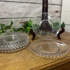 7 Imperial Glass Crystal Candlewick Clear Beaded Edge 7 1/4
